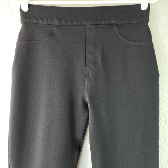 Spanx Pull On Legging Pant MEDIUM Black Stretchy Slimming Skinny Crop Dress Pant - Picture 2 of 9